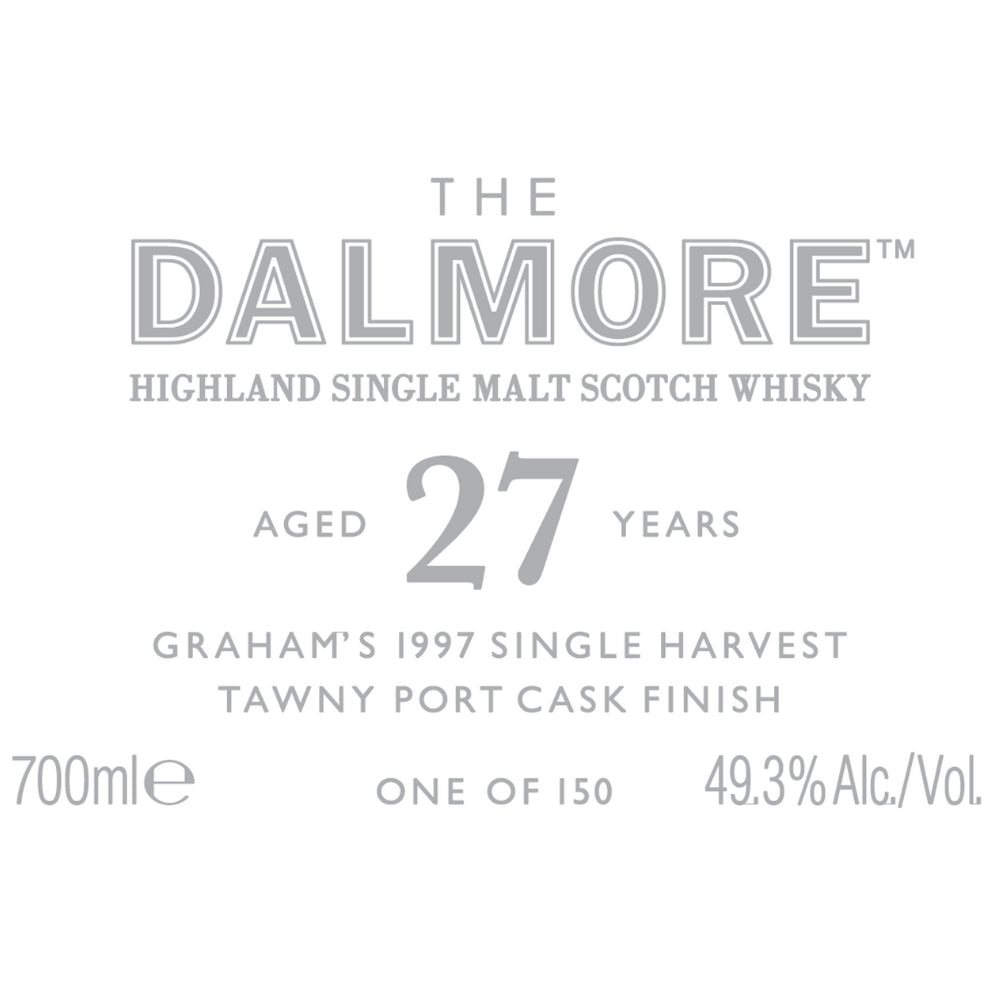 The Dalmore 27 Year Old Graham’s 1997 Single Harvest Tawny Port Cask Scotch The Dalmore 