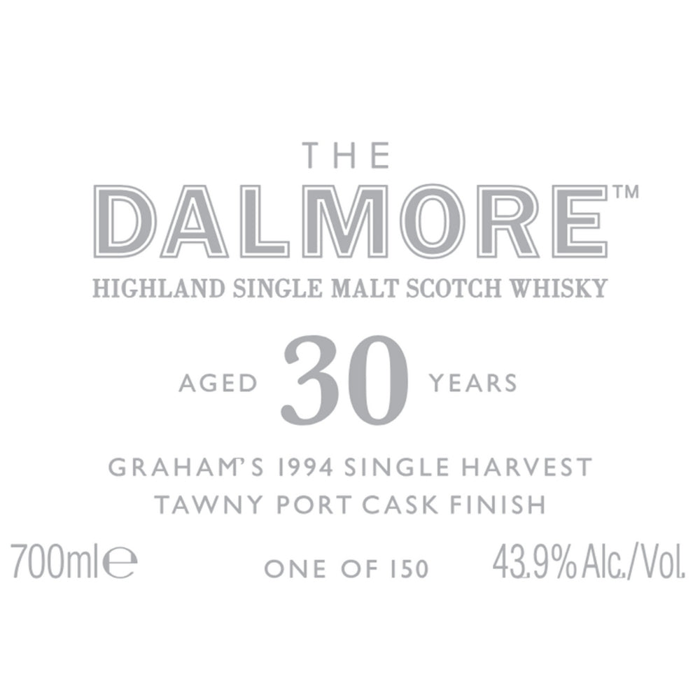 The Dalmore 30 Year Old Graham’s 1994 Single Harvest Tawny Port Cask Scotch The Dalmore 