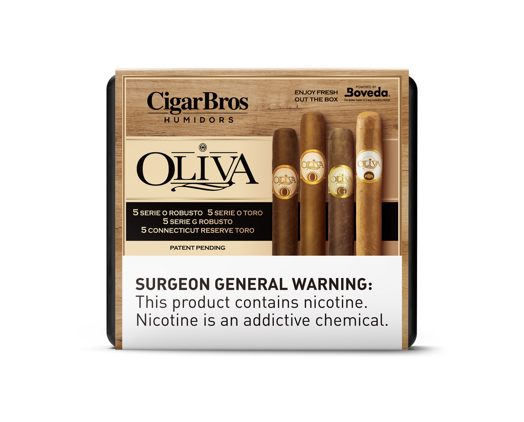Oliva Serie G by CigarBros Cigars CigarBros Oliva Variety - 5ct Serie O Robusto, 5ct Serie O Toro, 5ct Serie G Toro, 5ct Connecticut Res Toro + 9% Discount + FREE Humidor 