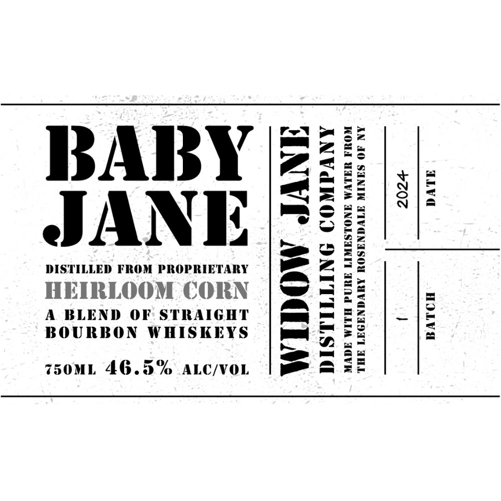 Baby Jane Straight Bourbon 2024 Release Bourbon Widow Jane 