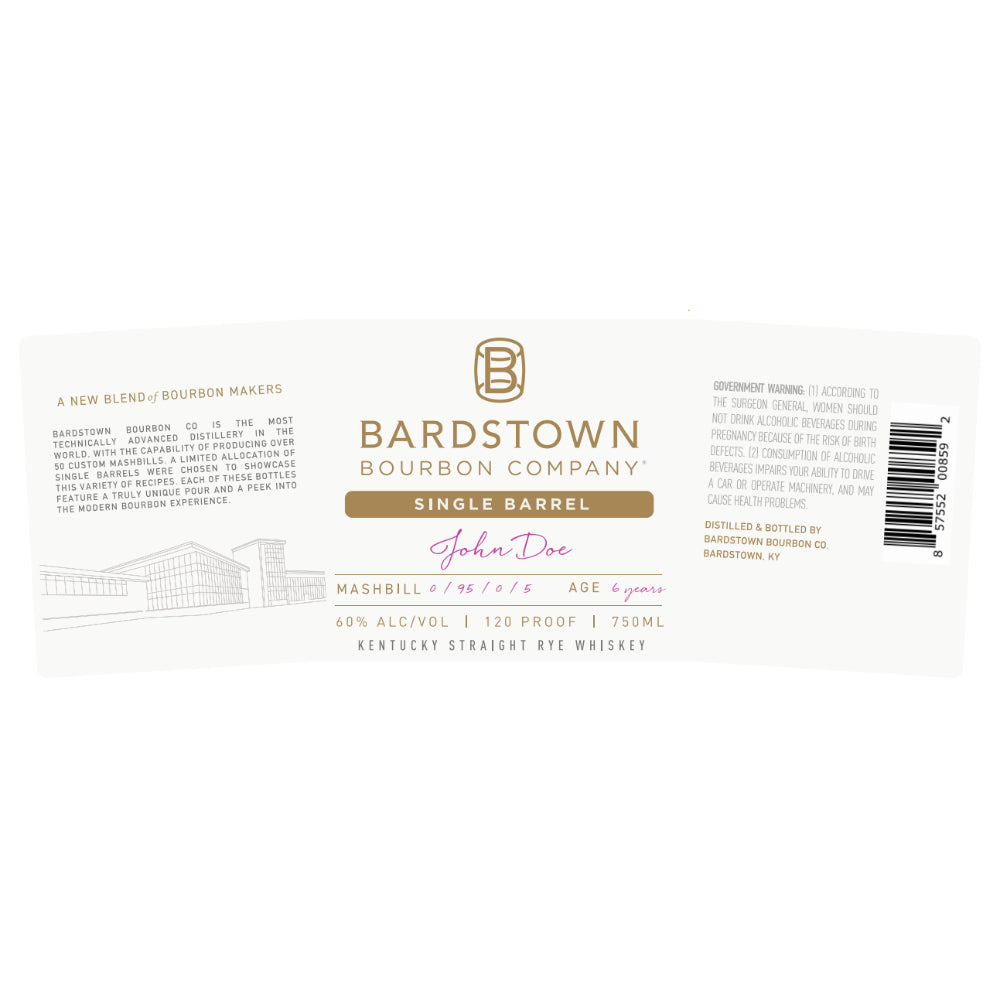 Bardstown Bourbon Company Single Barrel Straight Rye