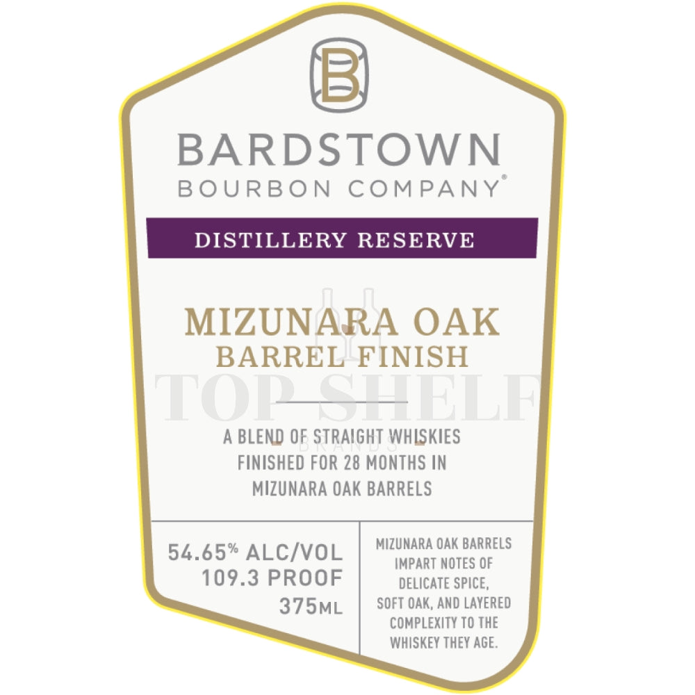 Bardstown Distillery Reserve Mizunara Oak Barrel Finish Whiskey Blended Whiskey Bardstown Bourbon Company 