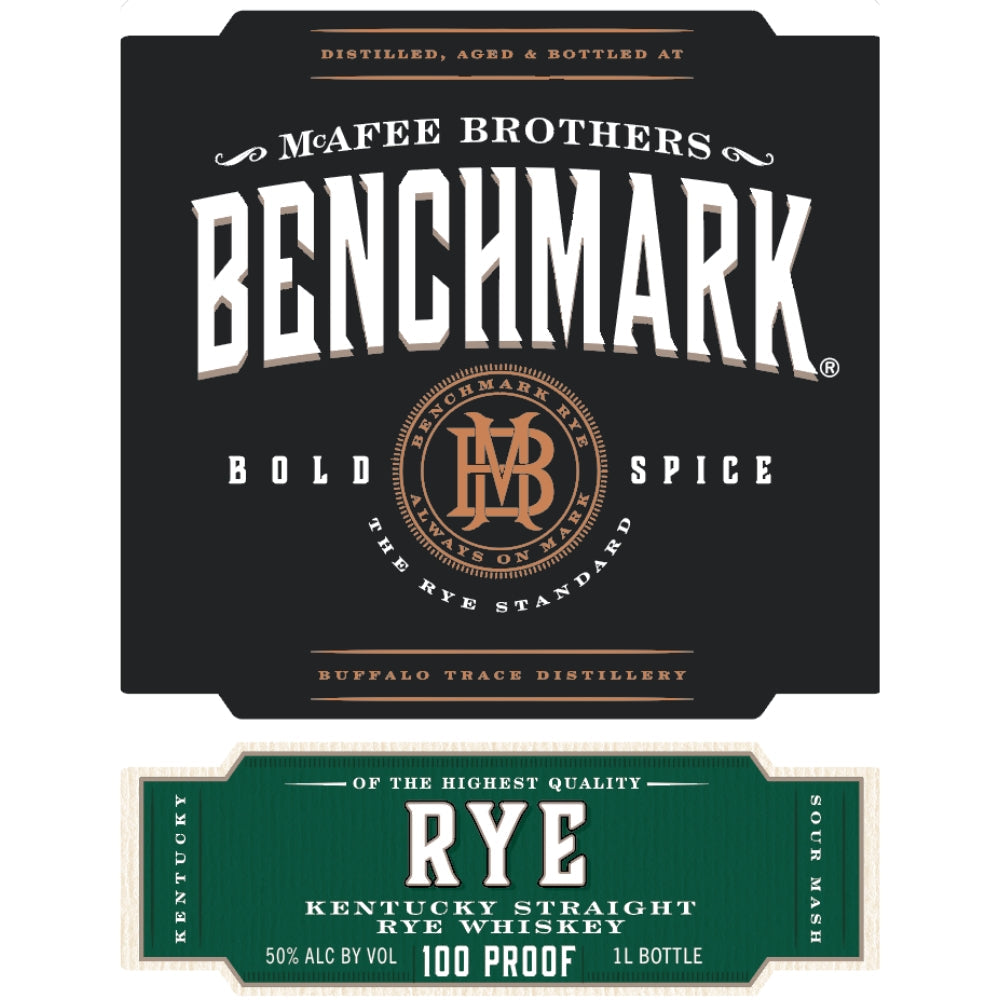 Benchmark Rye Whiskey 1L Rye Whiskey Benchmark 