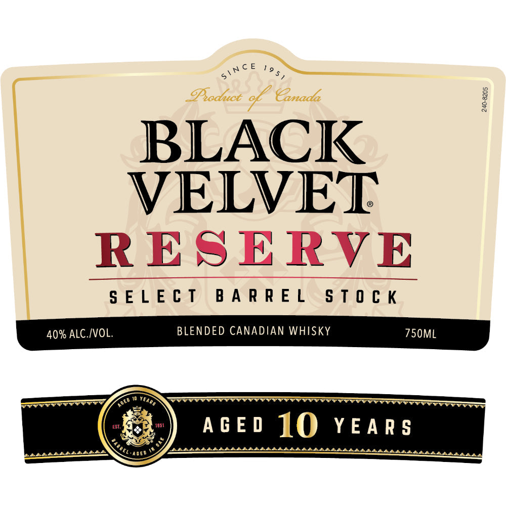 Black Velvet Reserve 10 Year Old Canadian Whisky