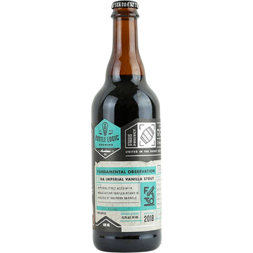 Bottle Logic Brewing Fundamental Observation Barrel Aged Imperial Vanilla Stout 2019 Release Beer Bottle Logic Brewing 