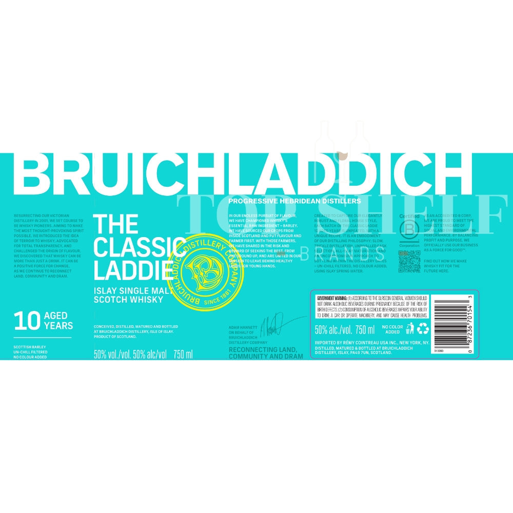 Bruichladdich The Classic Laddie 10 Year Old Scotch Bruichladdich 