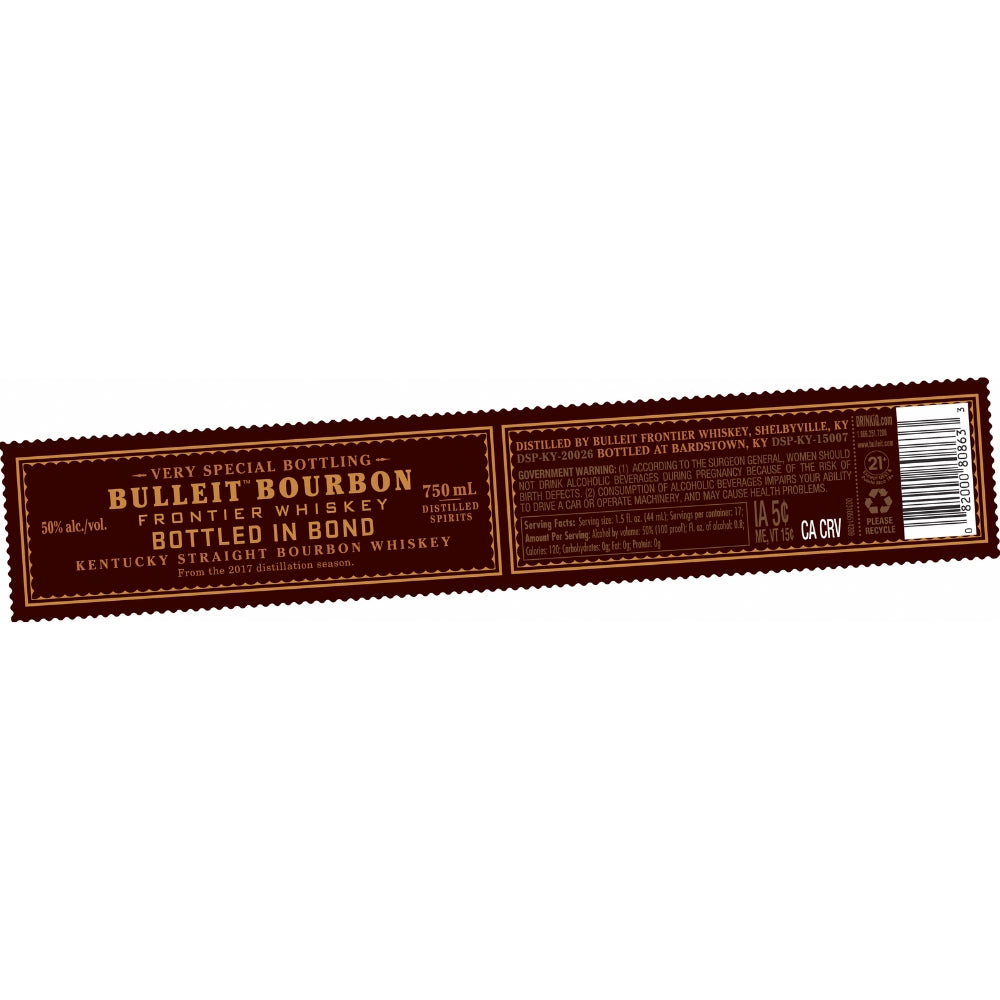 Bulleit Bottled in Bond Kentucky Straight Bourbon Bourbon Bulleit 