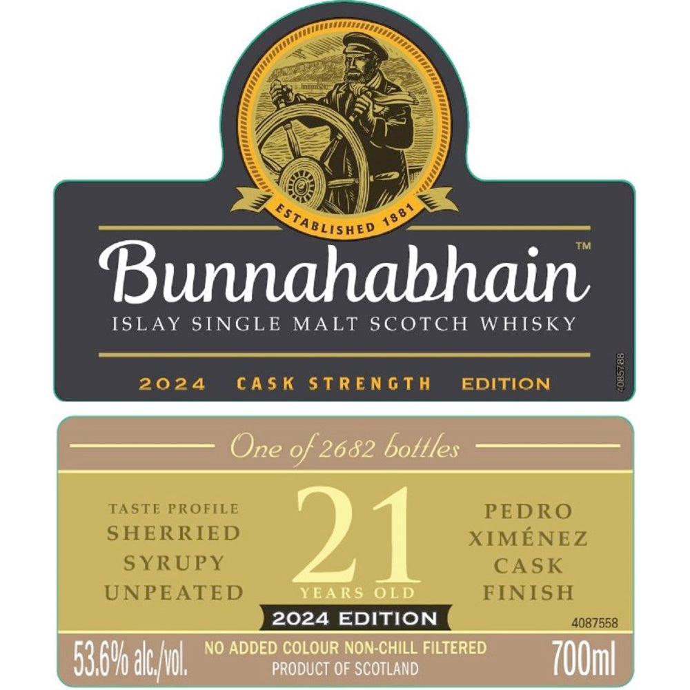 Bunnahabhain 21 Year Old Cask Strength 2024 Edition Scotch Bunnahabhain 