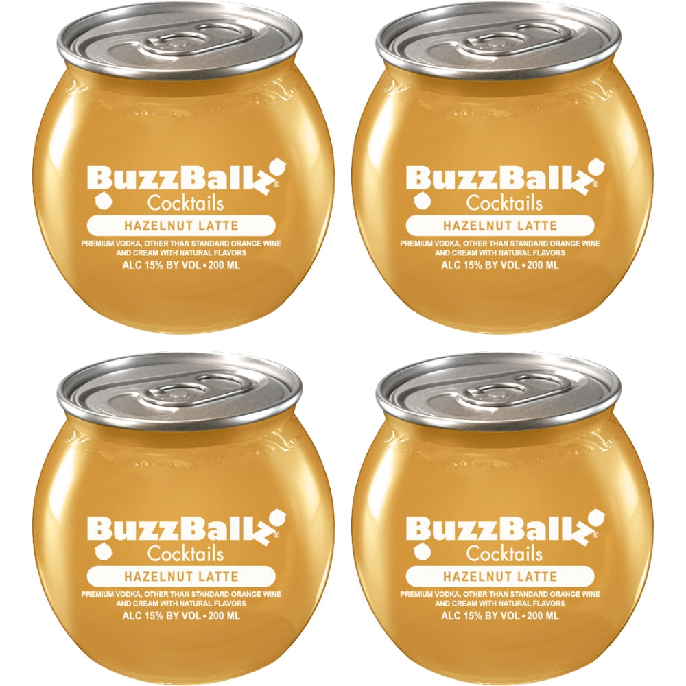 Buzzballz Hazelnut Latte Pre-Mixed Cocktails 4-Pack Ready-To-Drink Cocktails Buzzballz 