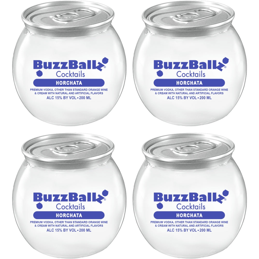 Buzzballz Horchata Pre-Mixed Cocktails 4-Pack Ready-To-Drink Cocktails Buzzballz 