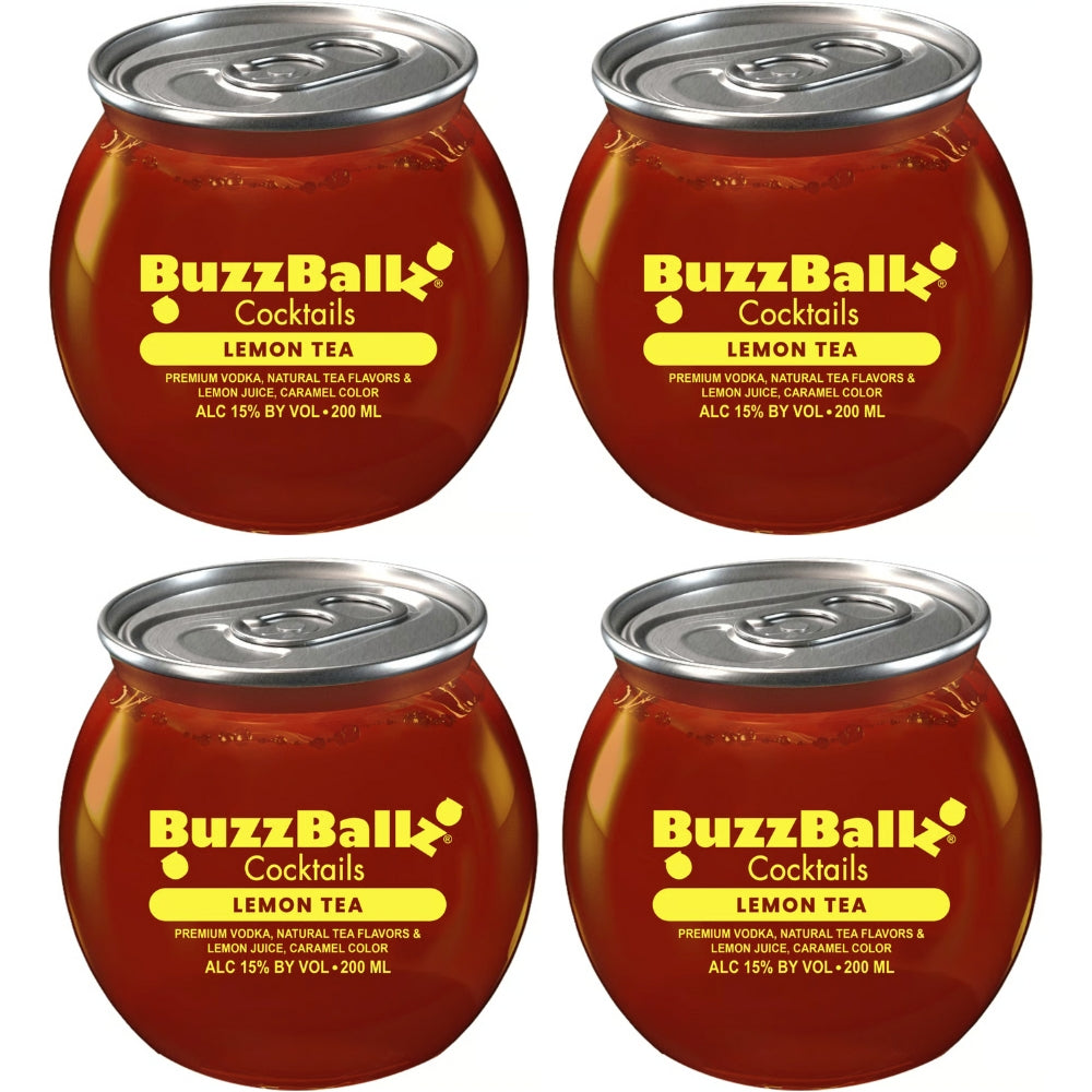 Buzzballz Lemon Tea Pre-Mixed Cocktails 4pk Ready-To-Drink Cocktails Buzzballz 