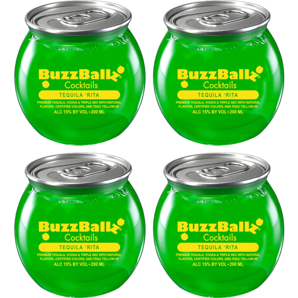 Buzzballz Tequila 'Rita Pre-Mixed Cocktails 4-Pack Ready-To-Drink Cocktails Buzzballz 