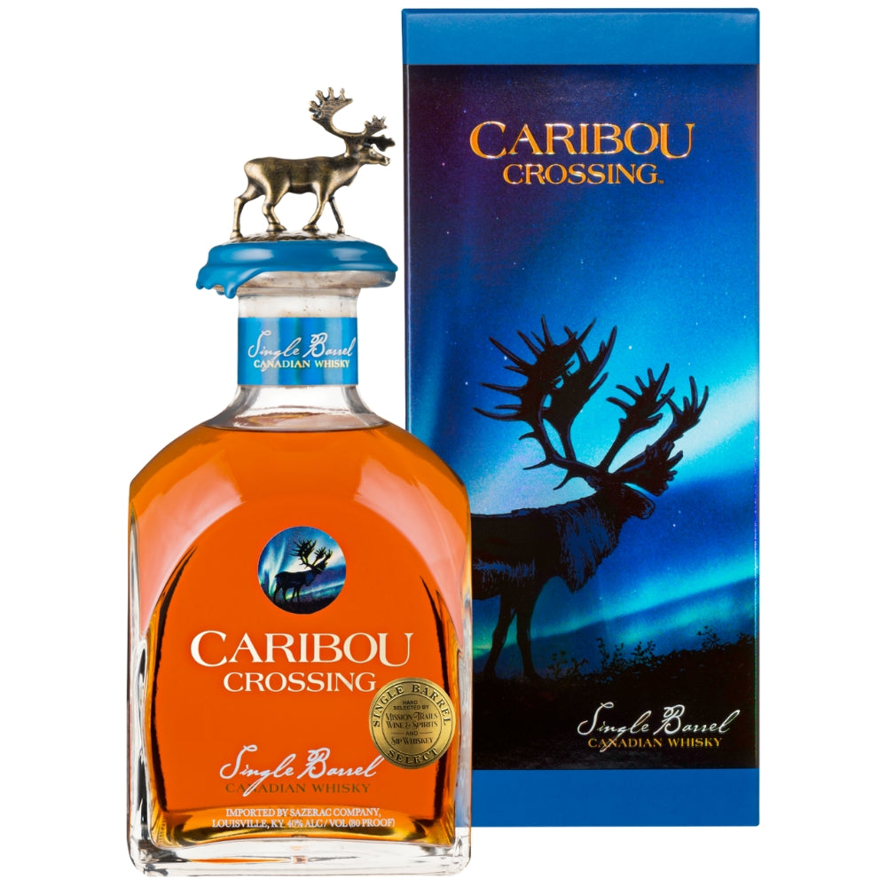 Caribou Crossing Single Barrel Sip Whiskey Select Canadian Whisky Caribou Crossing 