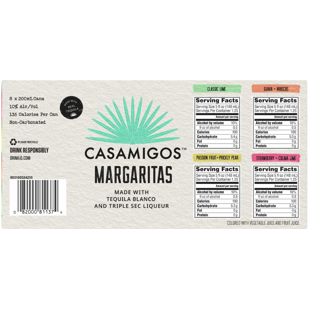 Casamigos Margaritas Cocktail Cans 8 PK Ready-To-Drink Cocktails Casamigos Tequila 