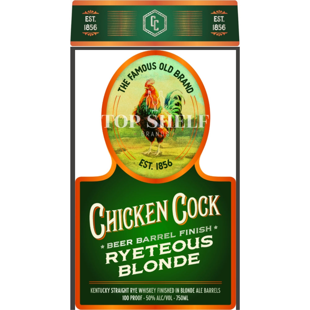 Chicken Cock Ryeteous Blonde 2025 Release Rye Whiskey Chicken Cock 