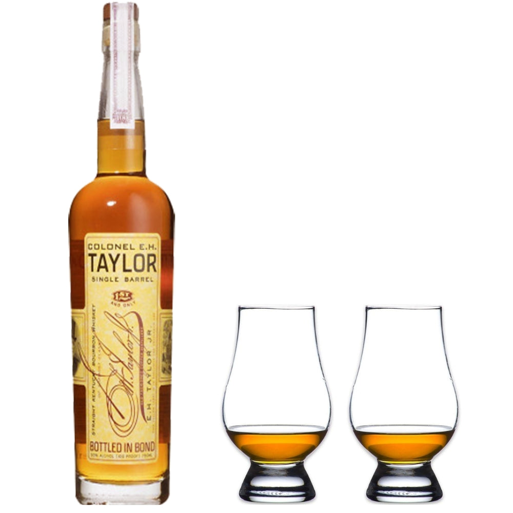 Colonel E.H. Taylor, Jr. Single Barrel Bourbon & Glencairn Whiskey Glass Set Bourbon Colonel E.H. Taylor 