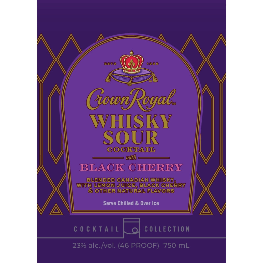 Crown Royal Black Cherry Whisky Sour Bottled Cocktail 750ML – Mission ...