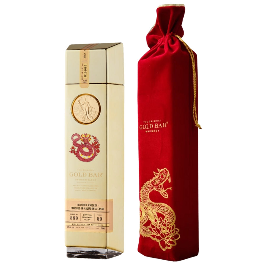 Gold Bar Whiskey Year of the Snake 2025 Blended Whiskey Gold Bar 