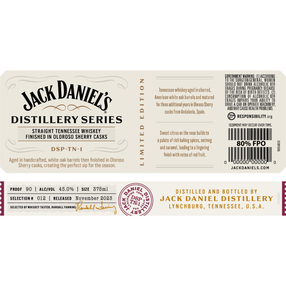 Jack Daniel's Distillery Series No. 12 Tennessee Whiskey Jack Daniel's 