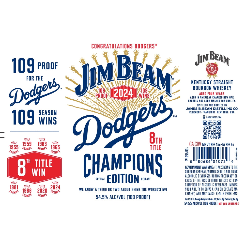 Jim Beam Dodgers Champions Edition 2024