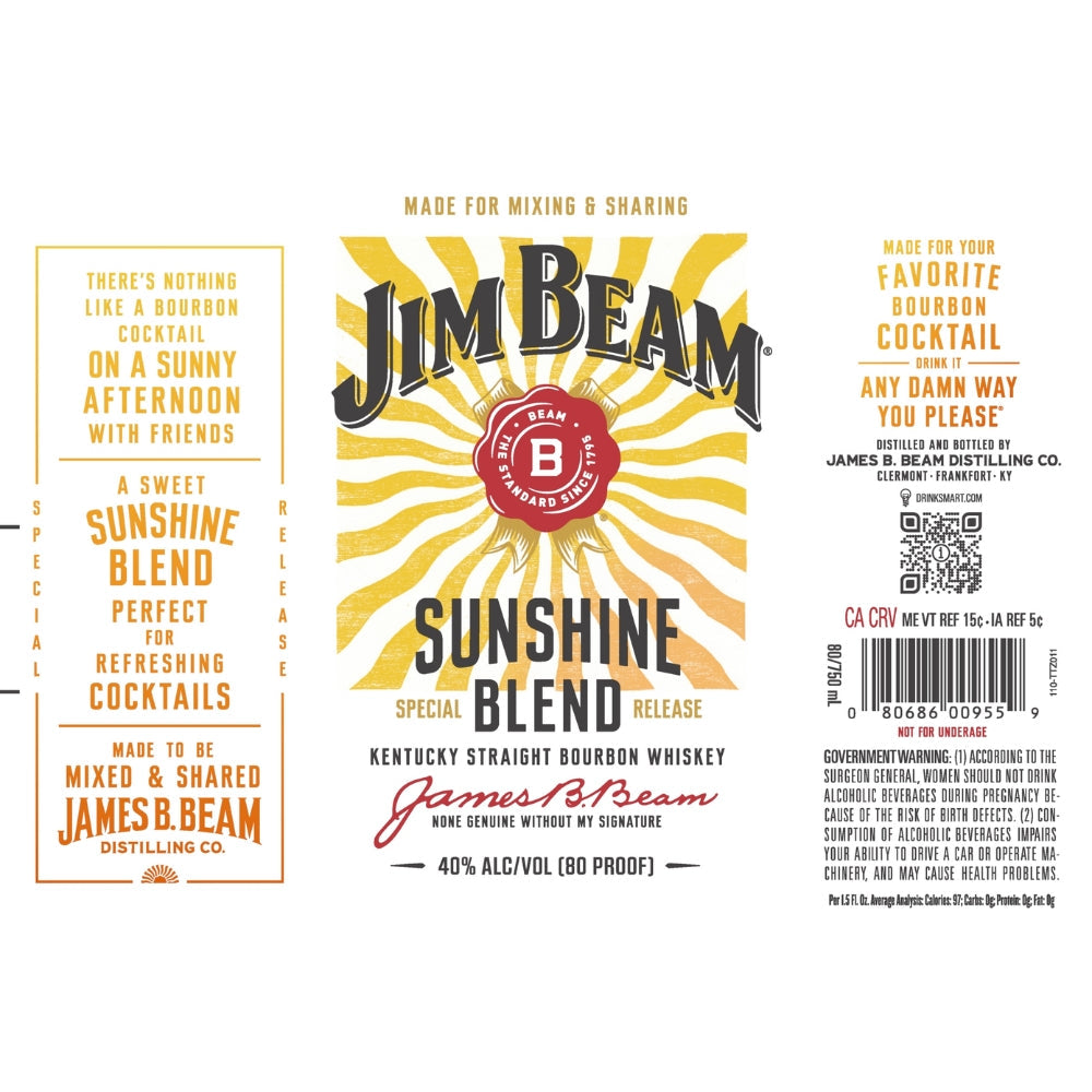 Jim Beam Sunshine Blend Kentucky Straight Bourbon Bourbon Jim Beam 