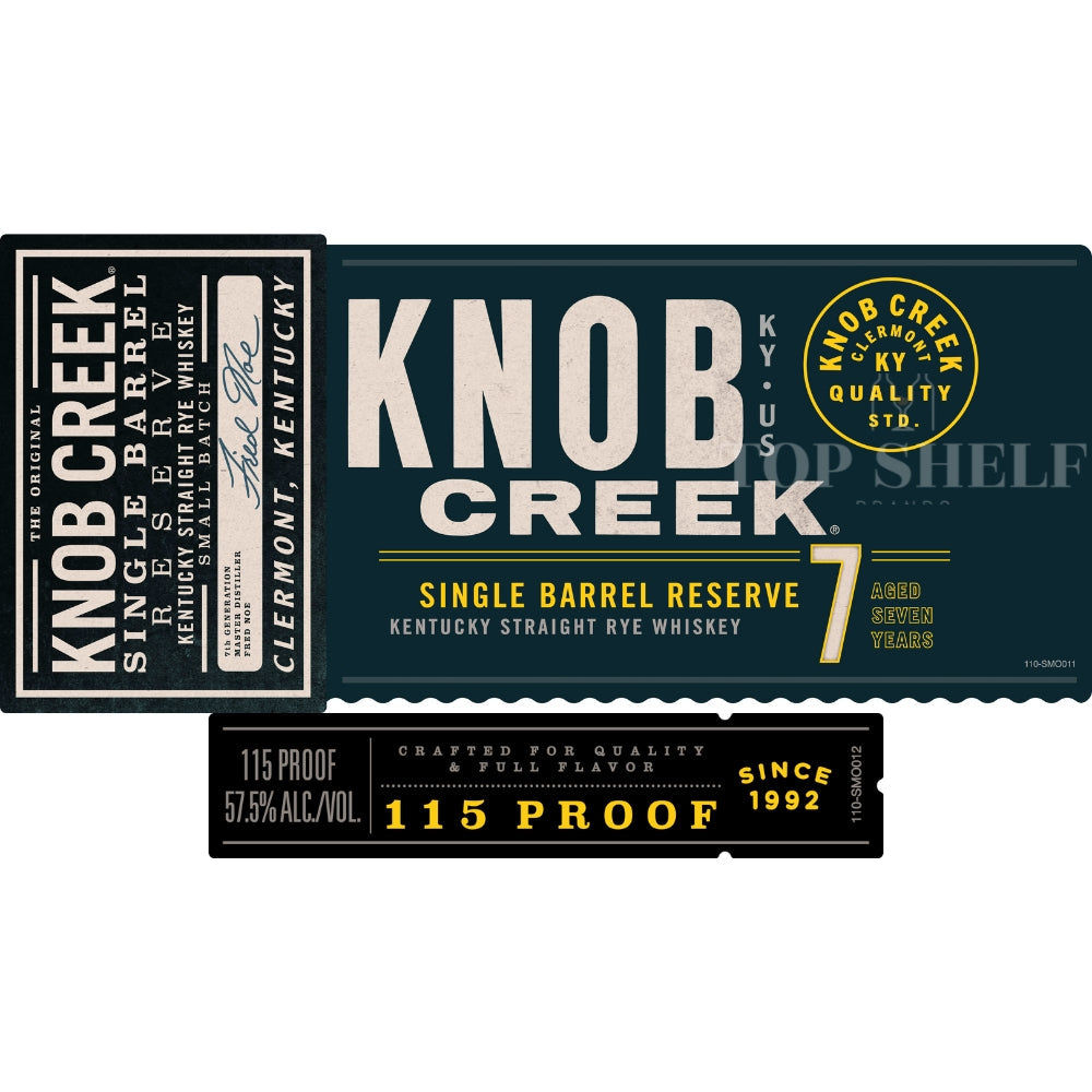 Knob Creek 7 Year Old Single Barrel Reserve Rye Rye Whiskey Knob Creek 