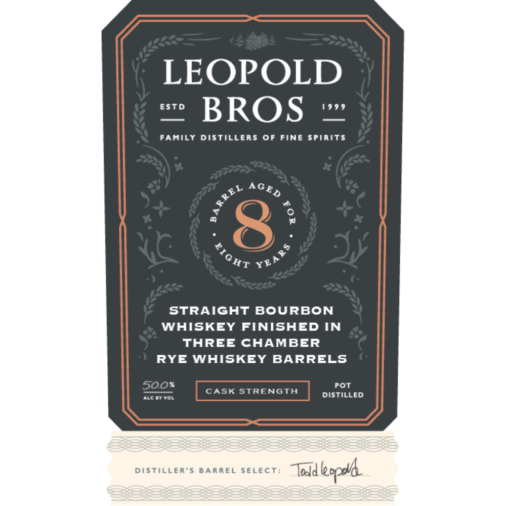 Leopold Bros Straight Bourbon Finished in Three Chambers Rye Barrels