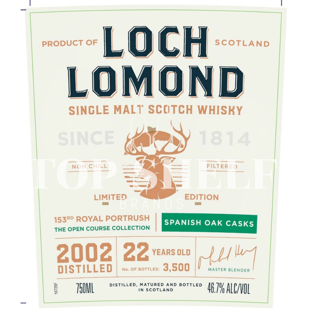 Loch Lomond 153rd Royal Portrush Spanish Oak Casks