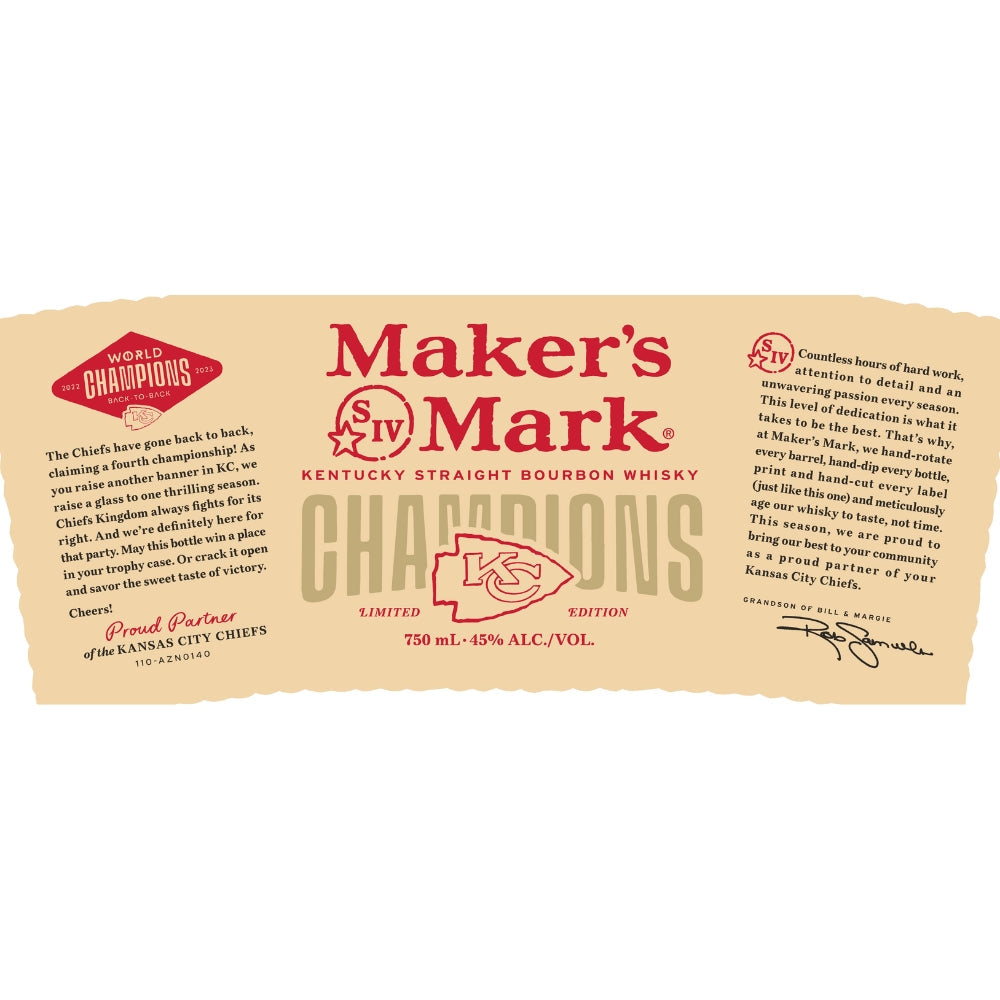 Maker’s Mark Kansas City Chiefs Champions Edition Bourbon Bourbon Maker's Mark 