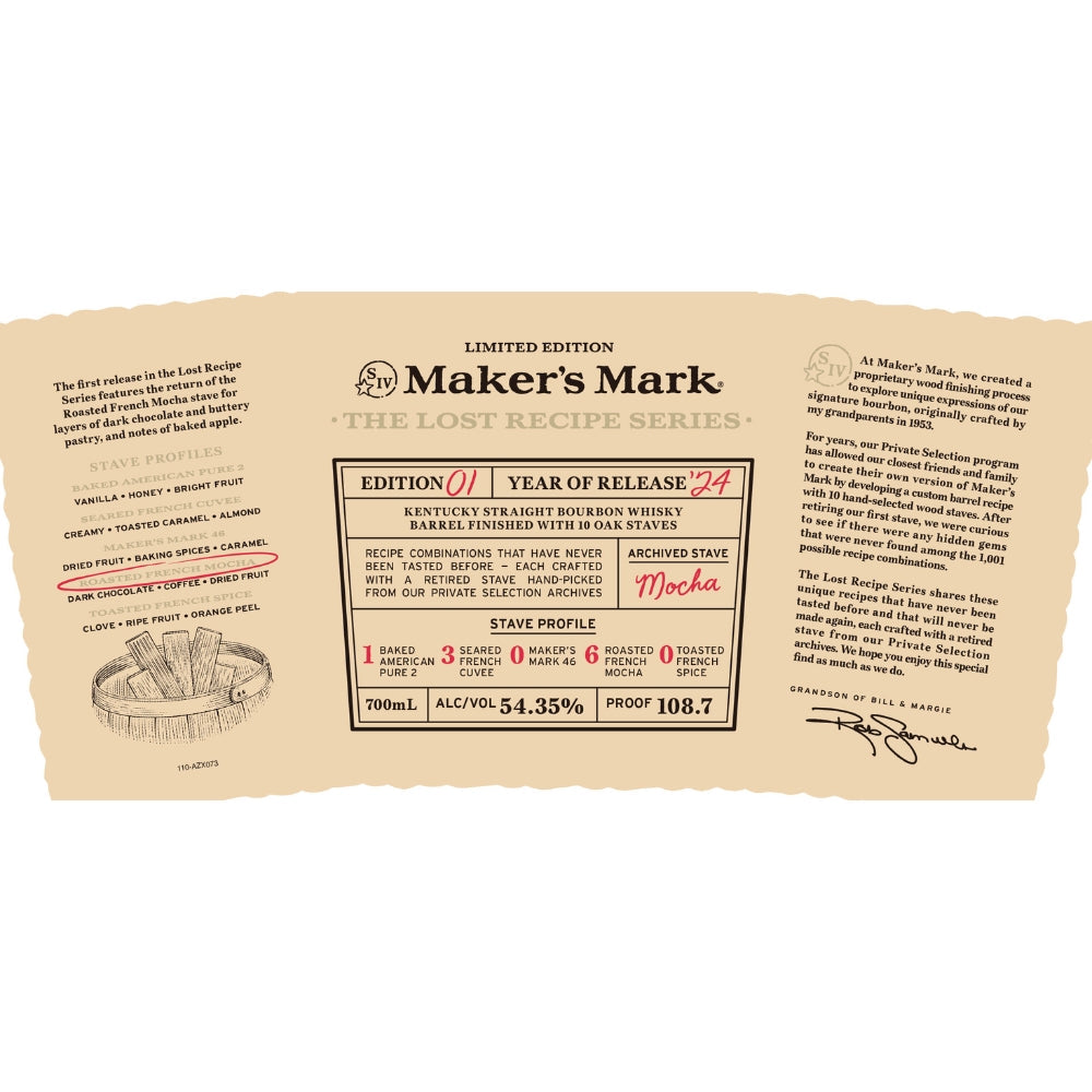 Maker’s Mark The Lost Recipe Series Edition 01 Bourbon Maker's Mark 