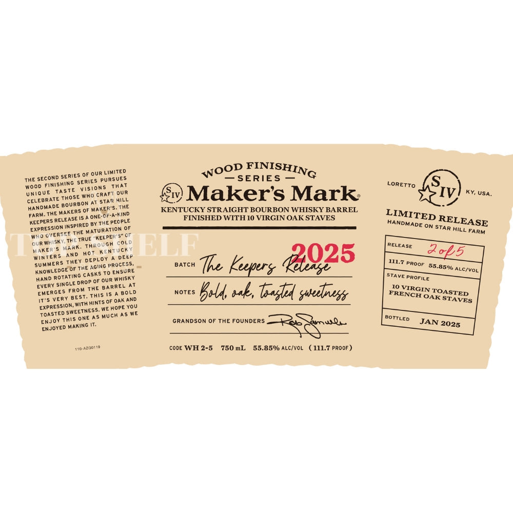 Maker’s Mark Wood Finishing Series 2025 The Keeper's Release Bourbon Maker's Mark 