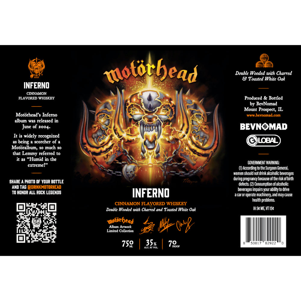 Motörhead Inferno Cinnamon Whiskey Limited Edition