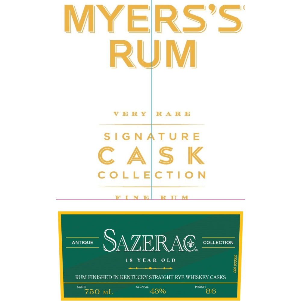 Myers’s Rum Signature Cask Collection - Sazerac Barrel Finished Rum Myers's Rum 