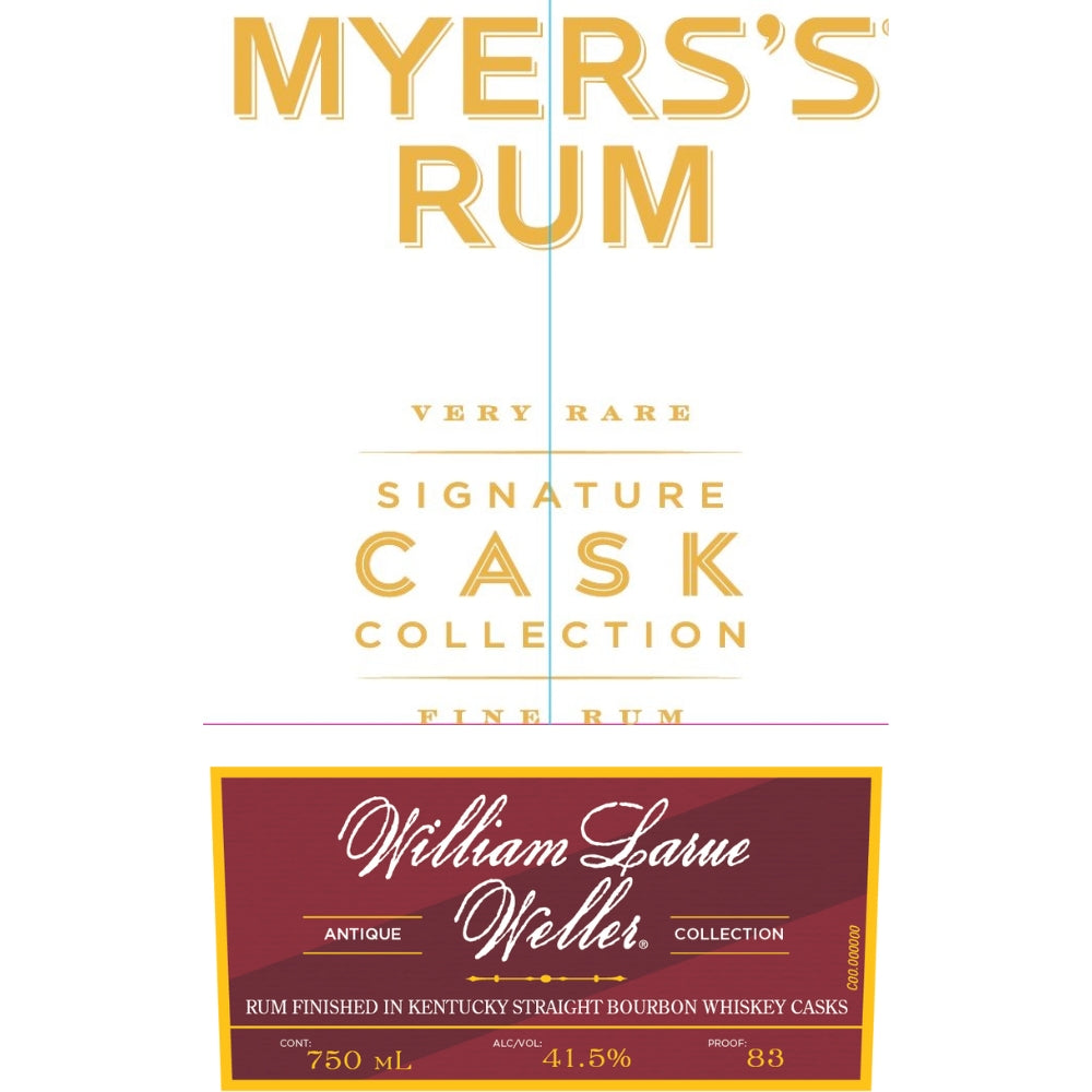 Myers’s Rum Signature Cask Collection - William Larue Weller Barrel Finished Rum Myers's Rum 