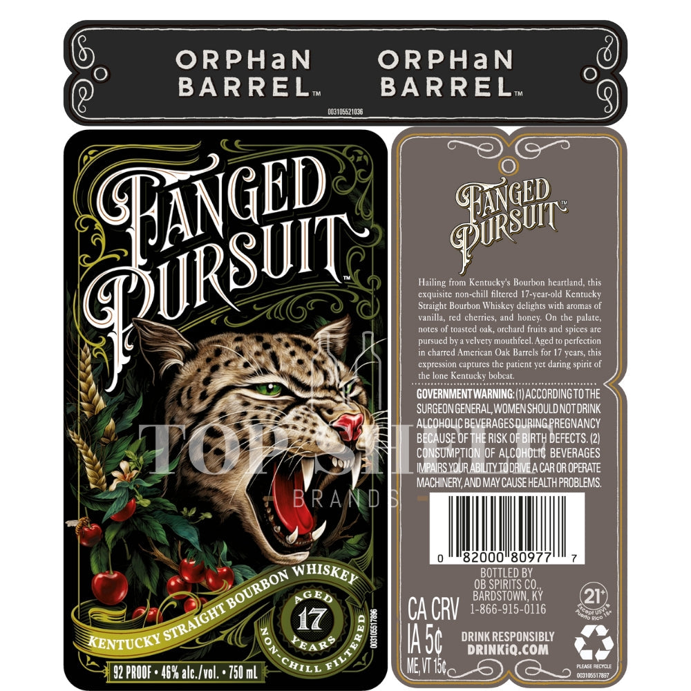 Orphan Barrel Fanged Pursuit 17 Year Old Bourbon Bourbon Orphan Barrel 