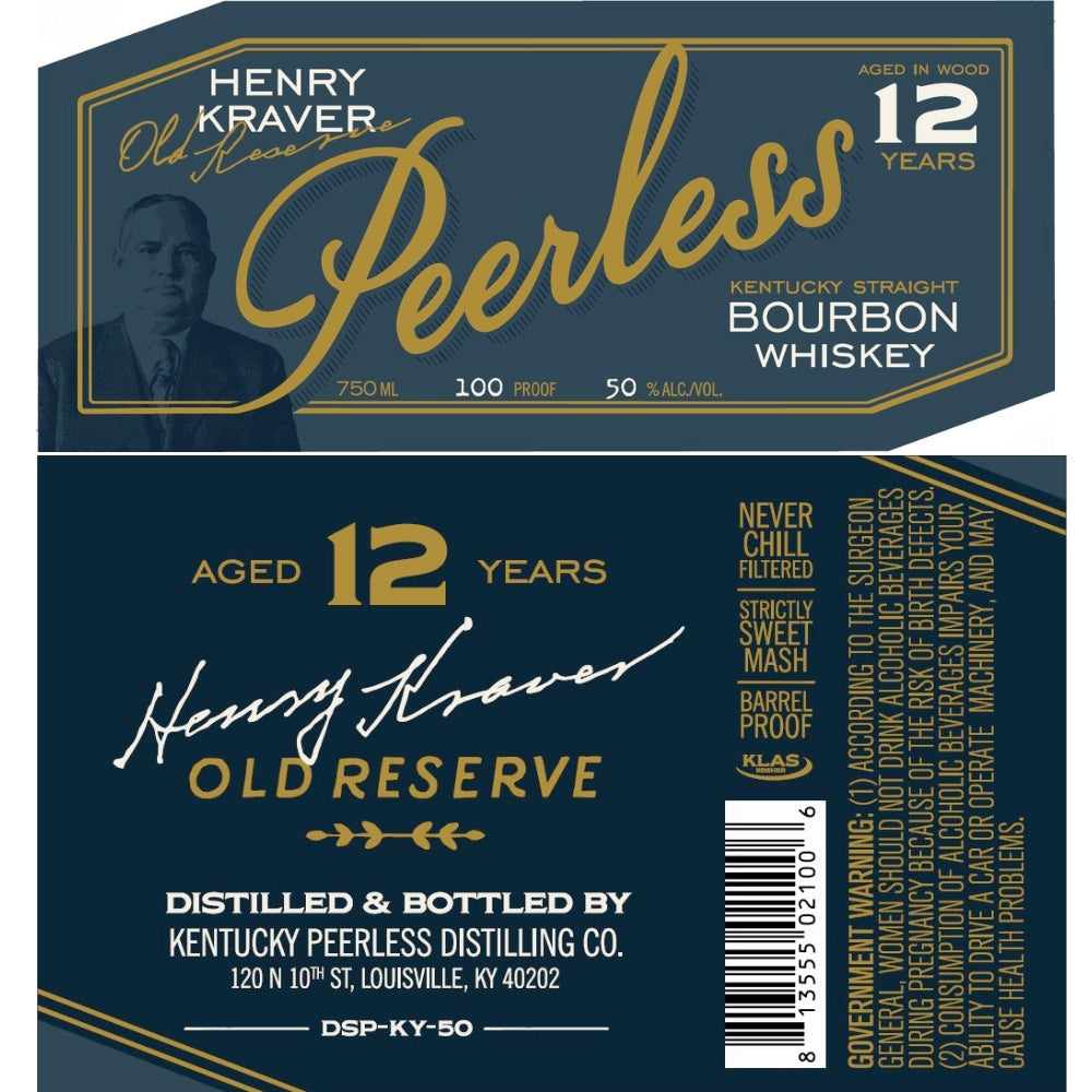 Peerless Henry Kraver 12 Year Old Bourbon Bourbon Kentucky Peerless 