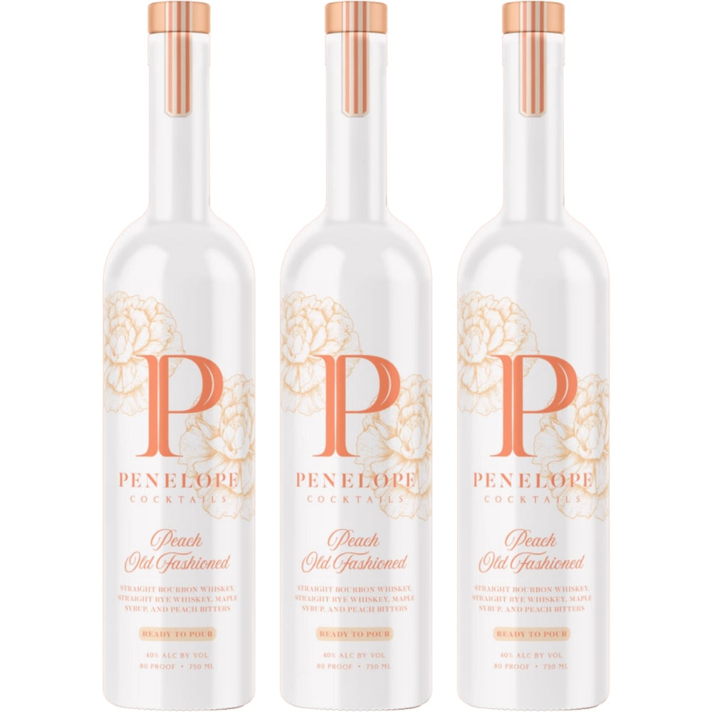 Penelope Cocktails Peach Old Fashioned 3pk Ready-To-Drink Cocktails Penelope Bourbon 