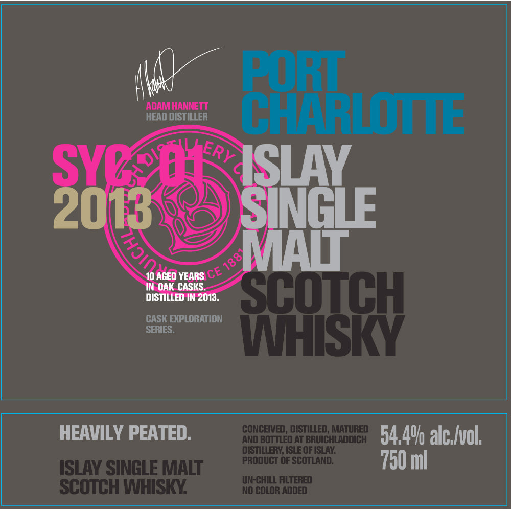 Port Charlotte SYC:01 2013 Single Malt Scotch