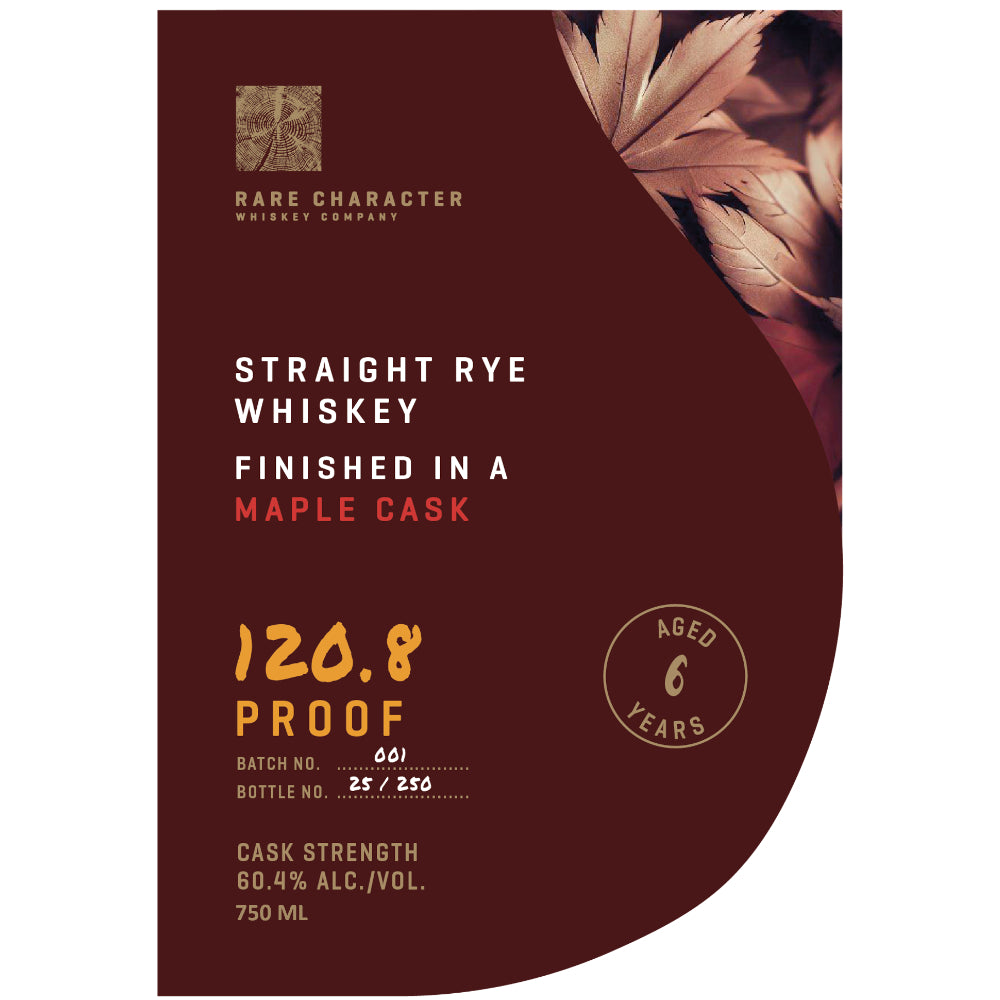 Rare Character Straight Rye Finished in a Maple Cask