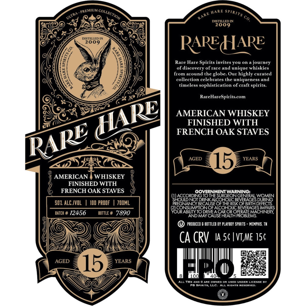 Rare Hare 15 Year Old Whiskey Finished With French Oak Staves American Whiskey Rare Hare Spirits 