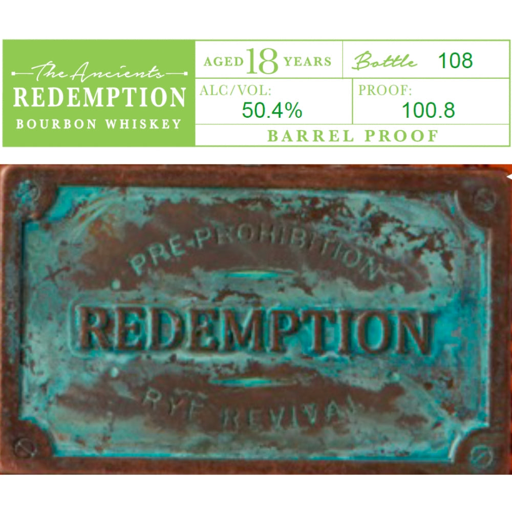 Redemption The Ancients 18 Year Old Bourbon Bourbon Redemption 