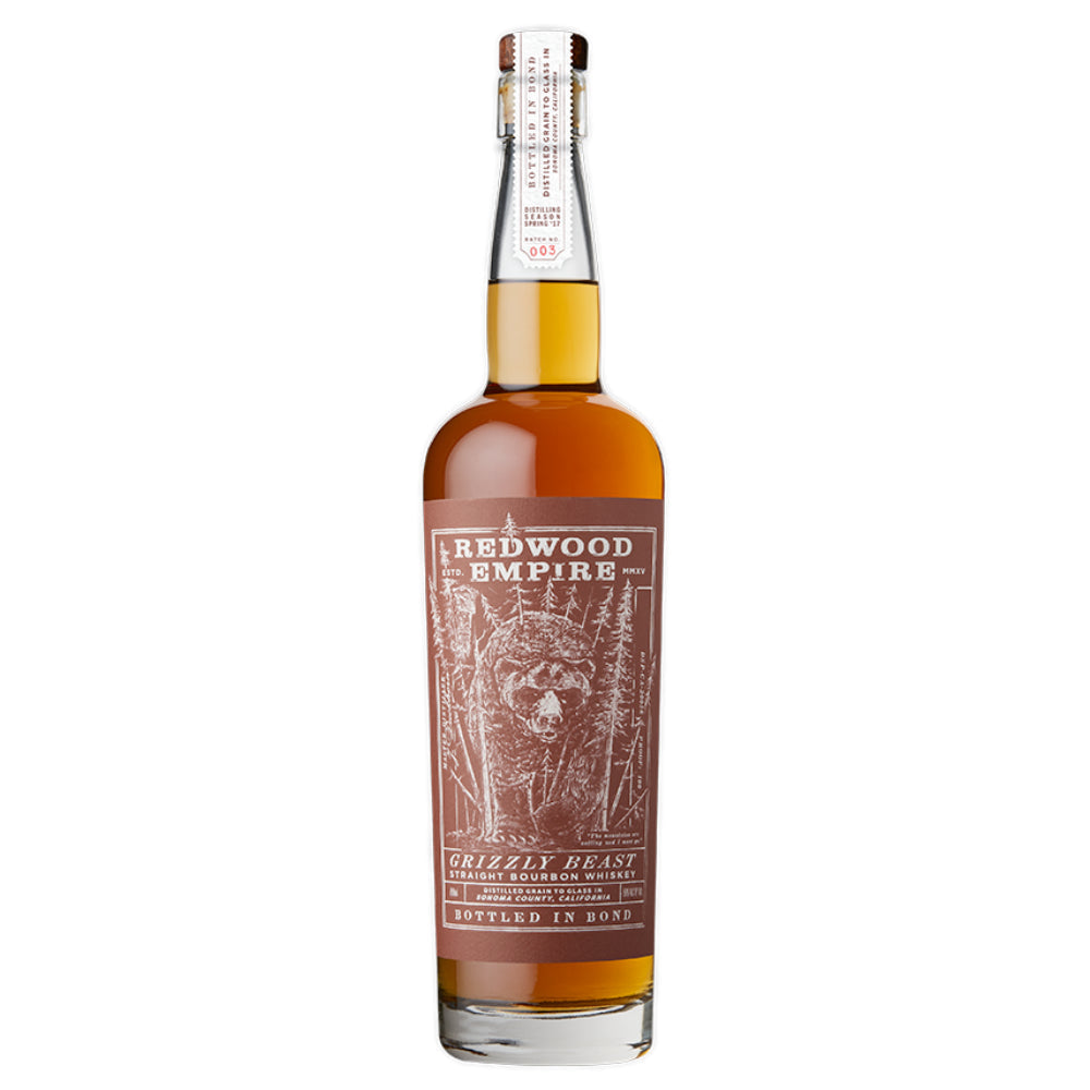 Redwood Empire Grizzly Beast Bourbon Bottled In Bond Batch 003