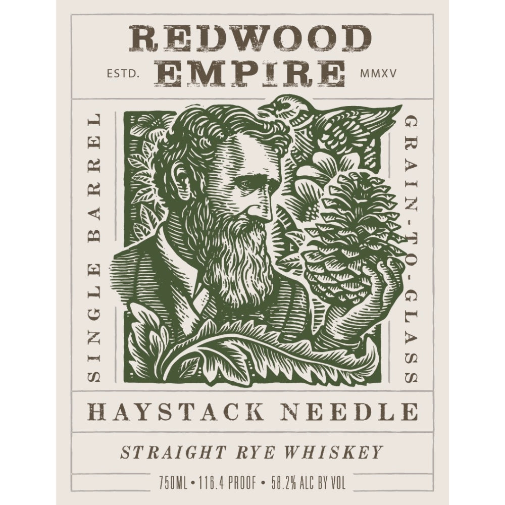 Redwood Empire Haystack Needle Single Barrel Select Rye Rye Whiskey Redwood Empire Whiskey 