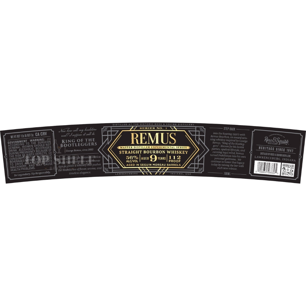 Remus 9 Year Old Bourbon Aged in Seguin Moreau Barrels Bourbon Remus Bourbon 