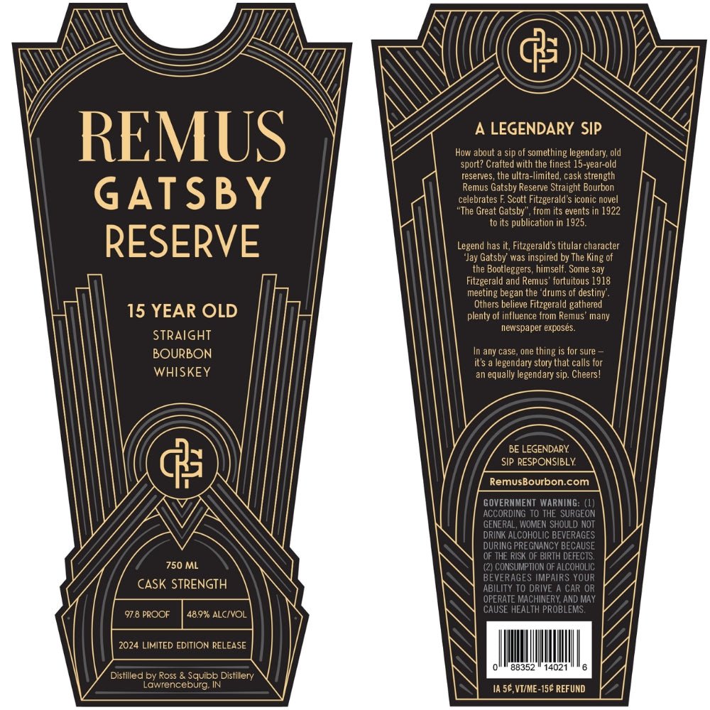 Remus Gatsby Reserve 15 Year Old 2024 Release Bourbon George Remus 