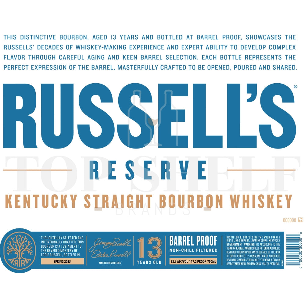 Russell’s Reserve 13 Year Old Spring 2025 Bourbon