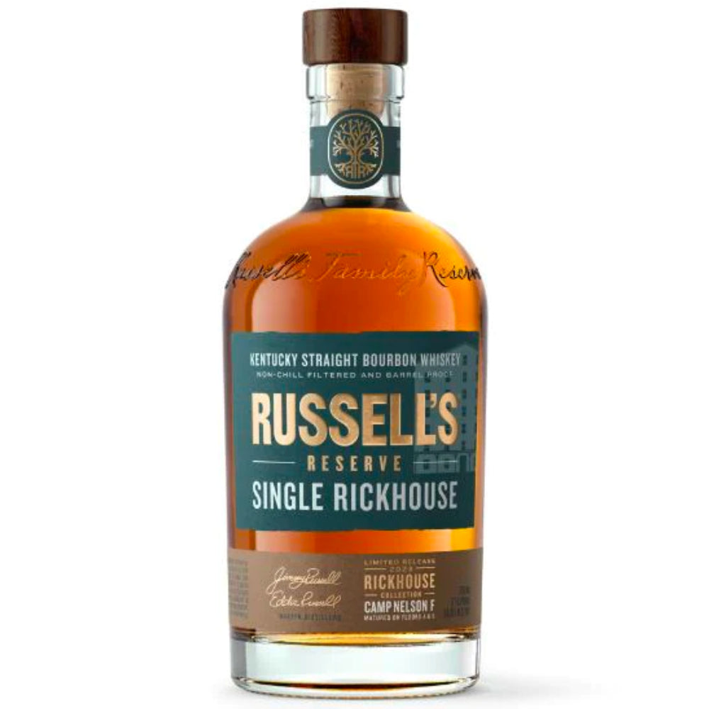Russell's Reserve Single Rickhouse Camp Nelson F Bourbon Whiskey 2023 Kentucky Straight Bourbon Whiskey Russell’s Reserve 