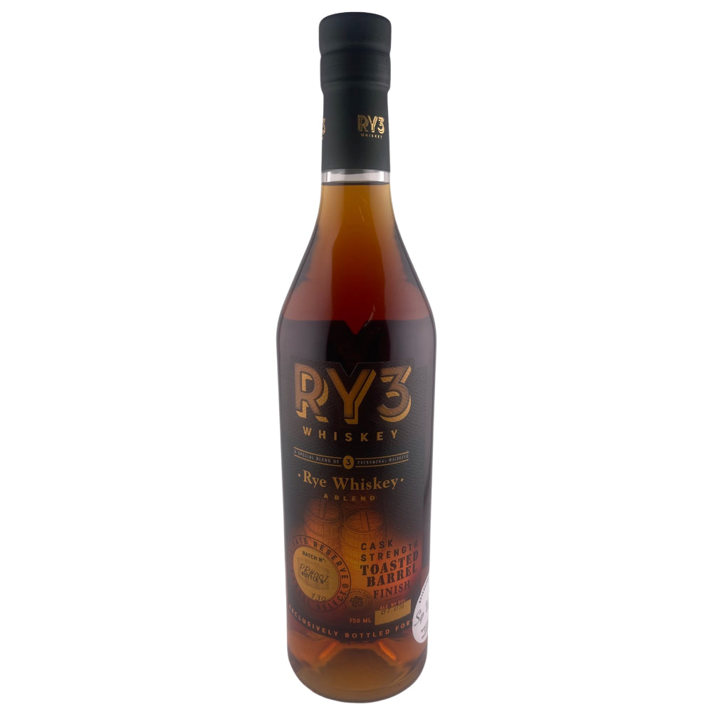 Ry3 Cask Strength Toasted Barrel Finish Rye Privately Selected by Sip Whiskey Rye Whiskey Ry3 Whiskey 