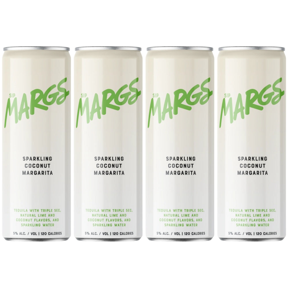 SipMARGS Coconut Margarita 4PK Ready-To-Drink Cocktails SipMARGS 