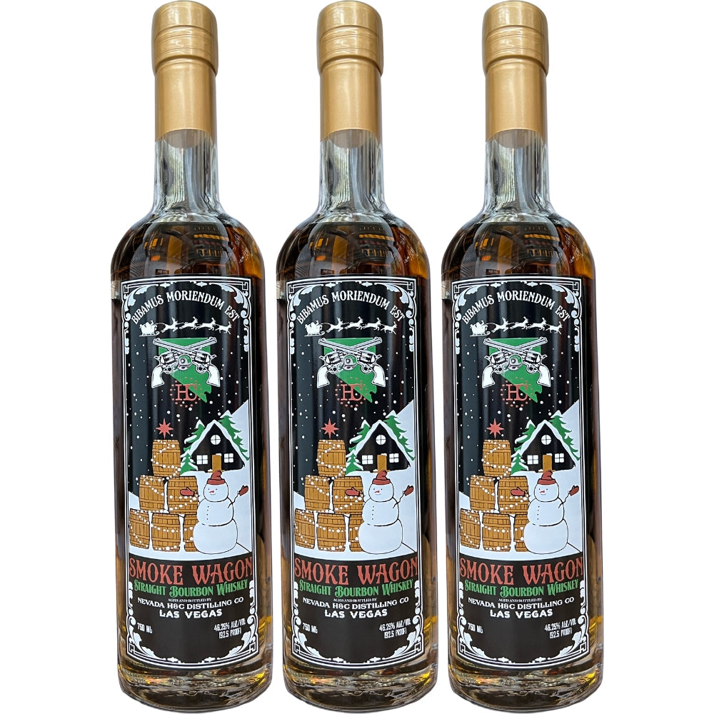 Smoke Wagon Straight Bourbon Christmas 2024 Limited Edition 3pk Bourbon Smoke Wagon Bourbon 